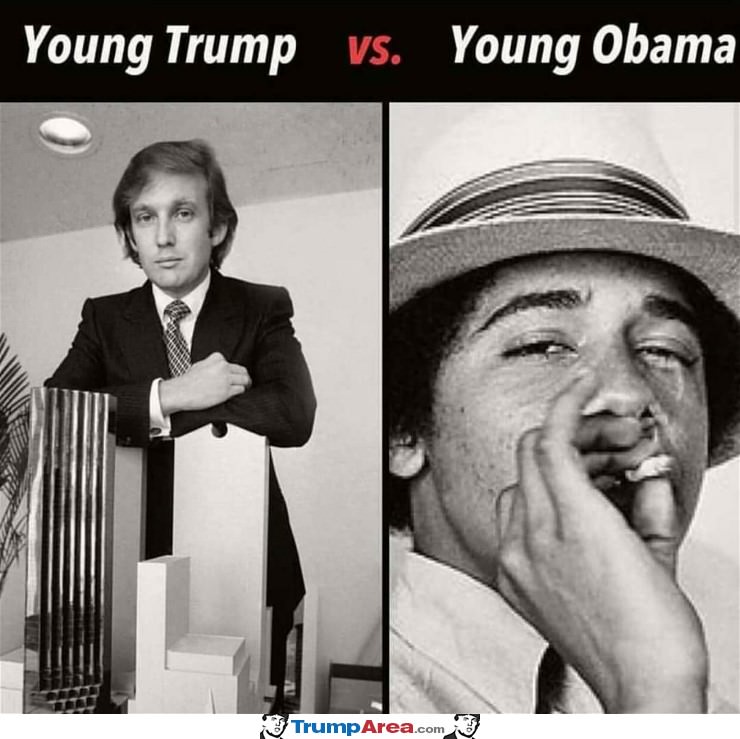 Young Trump Vs Young Obama